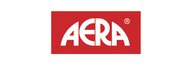 AERA Logo, weiße Schrift auf rotem Hintergrund