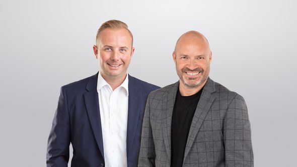 Neue Führungsspitze bei der PVS dental; v.l.: Florian Frömel, Geschäftsführer und Mario Decker, Prokurist der PVS dental